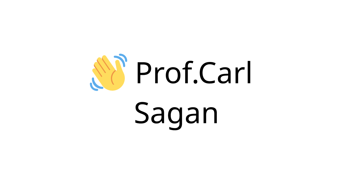 Prof.Carl Sagan | ora.ai