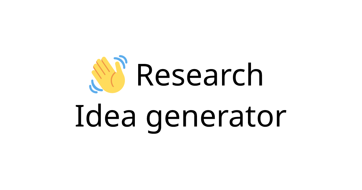research idea generator